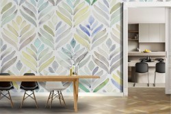 Wallpaper stylized leaves nature decoration.