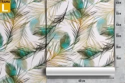 Wallpaper with stylized leaves nature modern design.