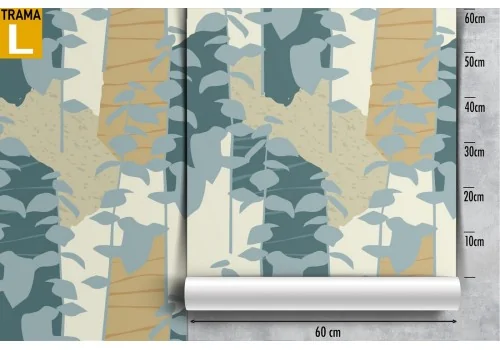 Wallpaper stylized leaves modern nature pattern. 2