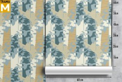 Modern Stylized Nature Leaves Wallpaper