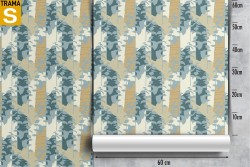 Wallpaper Design and Styles Flora and Fauna Modern Stylized Leaves Nature