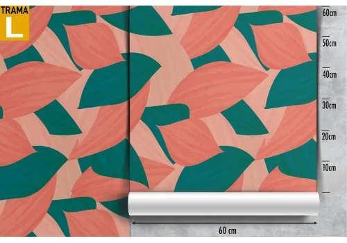 Modern nature stylized leaves wallpaper. 2