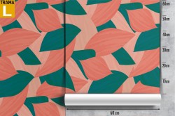 Modern nature stylized leaves wallpaper.