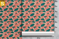 Wallpaper Design and Styles Flora and Fauna Modern Stylized Leaves