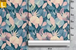 Wallpaper stylized leaves nature modern pattern.