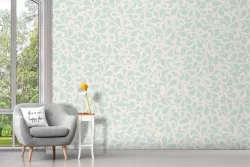 Carta da Parati foglie stilizzate natura pattern.