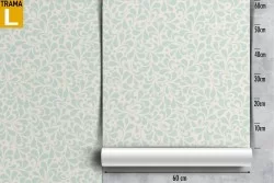 Carta da Parati foglie stilizzate natura pattern.