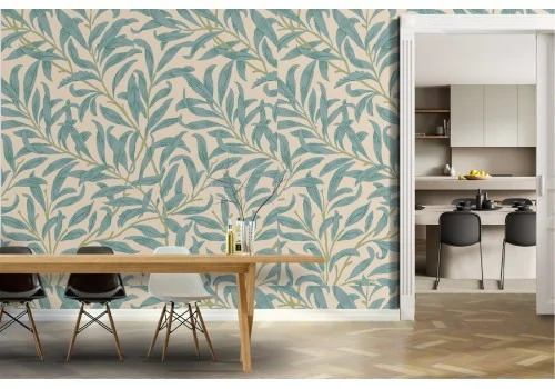 Wallpaper stylized leaves nature pattern.