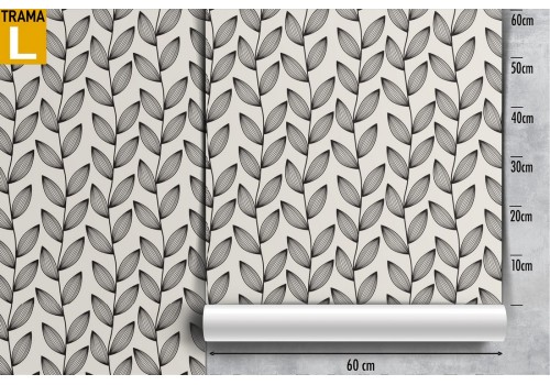 Wallpaper with stylized climbing leaves nature pattern. 2