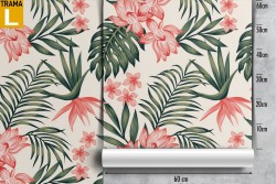 Carta da Parati foglie tropicali design moderno natura.