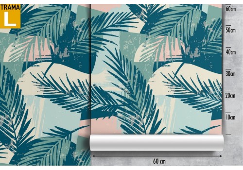 Tropical leaves wallpaper modern design. 2
