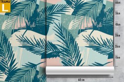 Tropical leaves wallpaper modern design.