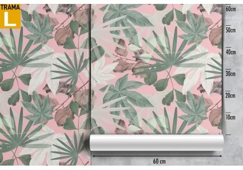 Carta da Parati foglie tropicali natura astratta. 2