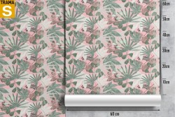 Wallpaper Design and Styles Abstract Flora and Fauna Tropical Leaves