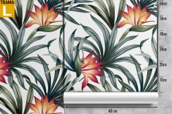 Carta da Parati foglie tropicali natura moderna.