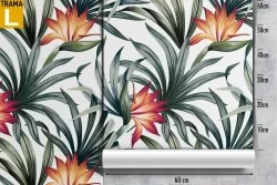Carta da Parati foglie tropicali natura moderna.