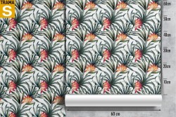 Carta da Parati Design e Stili Flora e Fauna Foglie Moderna Natura Tropicale