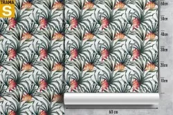 Carta da Parati Design e Stili Flora e Fauna Foglie Moderna Natura Tropicale