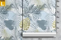 Carta da Parati foglie tropicali natura pattern.