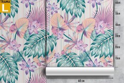 Tropical leaves wallpaper modern pattern.