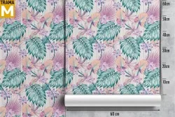 Modern Tropical Nature Leaves Wallpaper