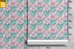 Carta da Parati Design e Stili Flora e Fauna Foglie Moderna Natura Tropicale