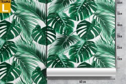 Tropical leaves pattern modern nature wallpaper.
