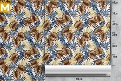 Modern Stylized Tropical Leaves Wallpaper