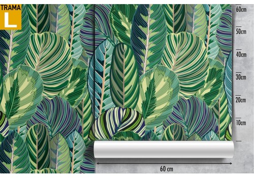 Green leaves nature pattern wallpaper. 2