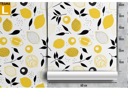 Carta da Parati limoni stilizzati pattern. 2