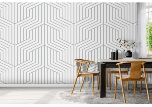 Modern design geometric lines wallpaper.