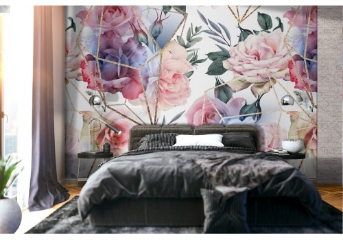 Natural flowers modern design wallpaper.