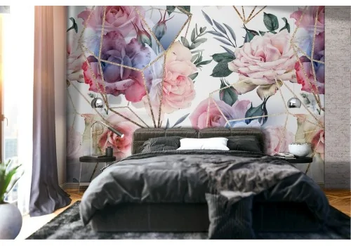 Natural flowers modern design wallpaper.