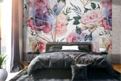 Natural flowers modern design wallpaper.