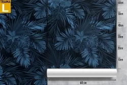 Blue tropical leaves nature wallpaper.