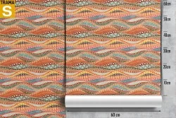 Carta da Parati Design e Stili Astratta Righe e Onde Vintage