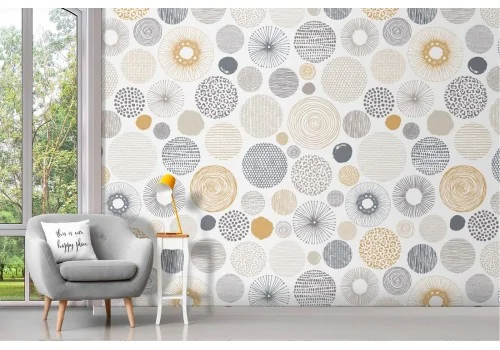 Vintage polka dot wallpaper pattern.