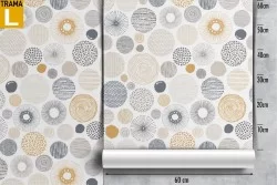 Vintage polka dot wallpaper pattern.