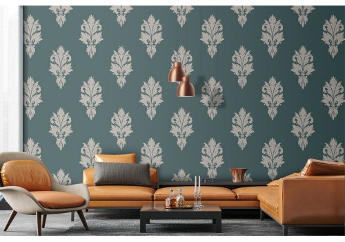 Vintage damask wallpaper pattern.