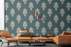 Vintage damask wallpaper pattern.