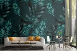 Tropical leaves pattern wallpaper.