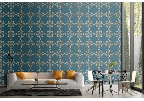 Vintage geometric pattern wallpaper.