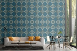 Vintage geometric pattern wallpaper.