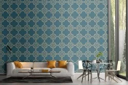 Vintage geometric pattern wallpaper.