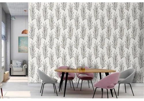 Wallpaper pattern nature stylized leaves.
