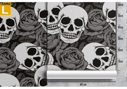 Wallpaper pattern skulls and roses. 2