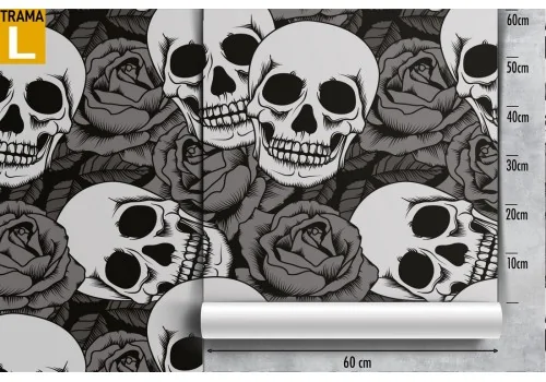 Wallpaper pattern skulls and roses. 2