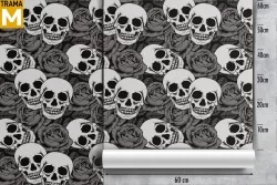 Carta da Parati Dark e Teschi Industrial Urban