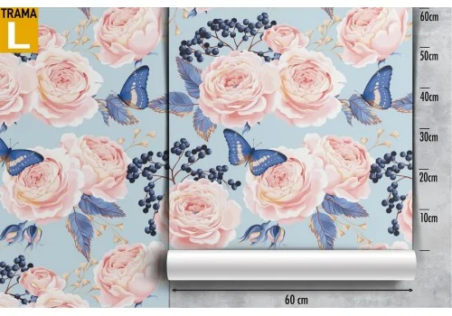 Vintage nature roses wallpaper pattern. 2