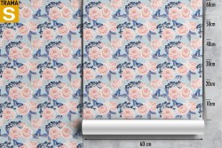 Carta da Parati Design e Stili Flora e Fauna Fiori Natura Vintage